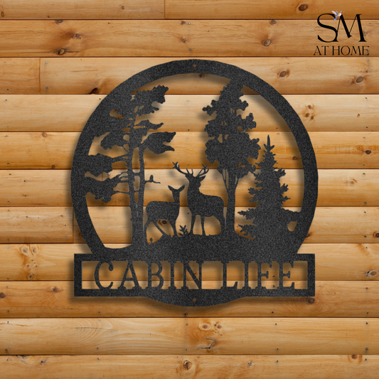 Personalized Deer in the Woods - Steel Wall Art