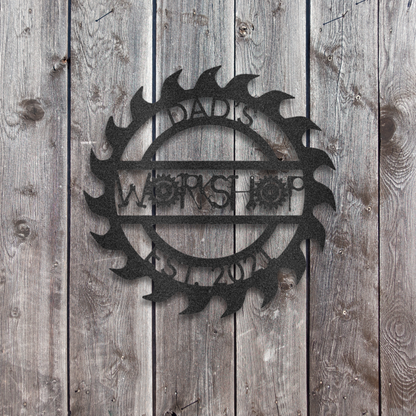 Personalized Unique Workshop Monogram - Steel Wall Art