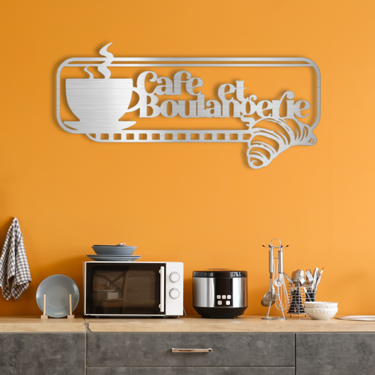 French Coffee and Bakery Steel Wall Decor