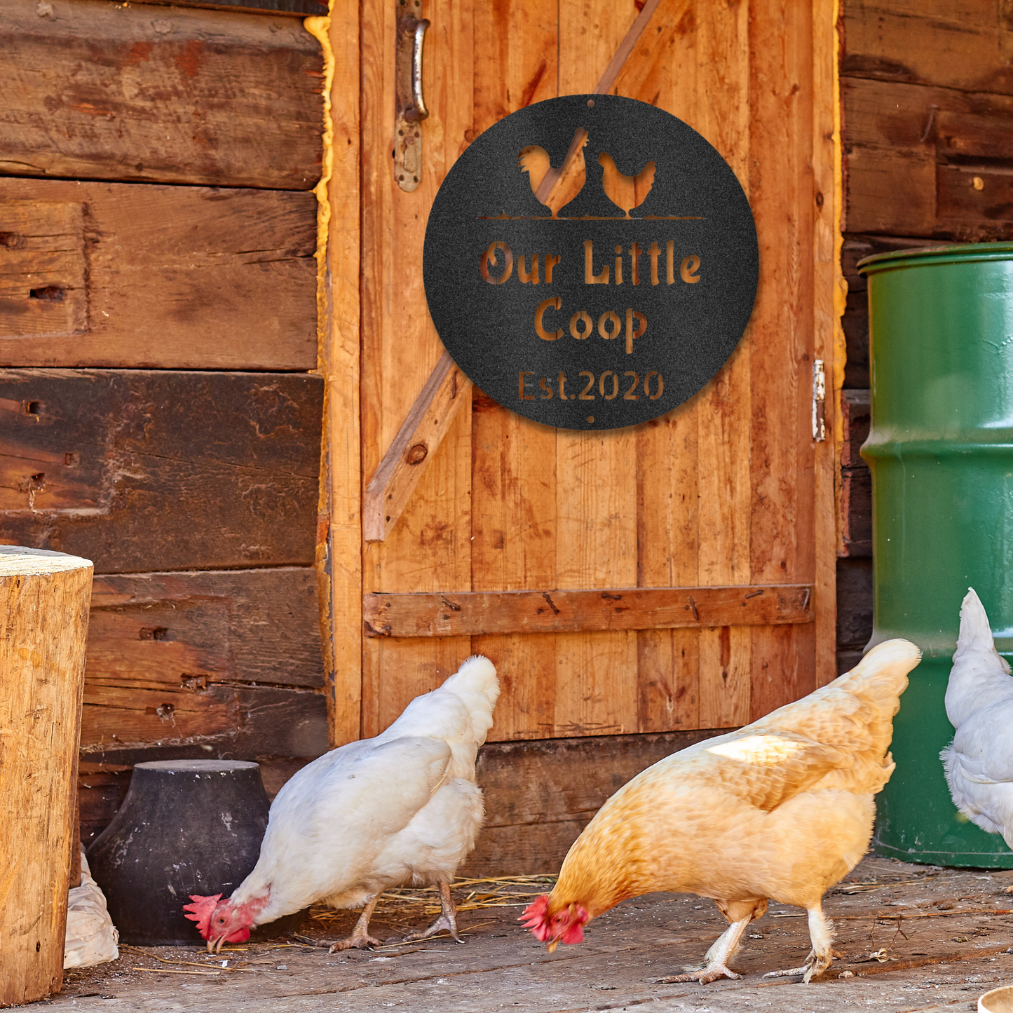 Personalized Chicken Coop - Steel Wall Art