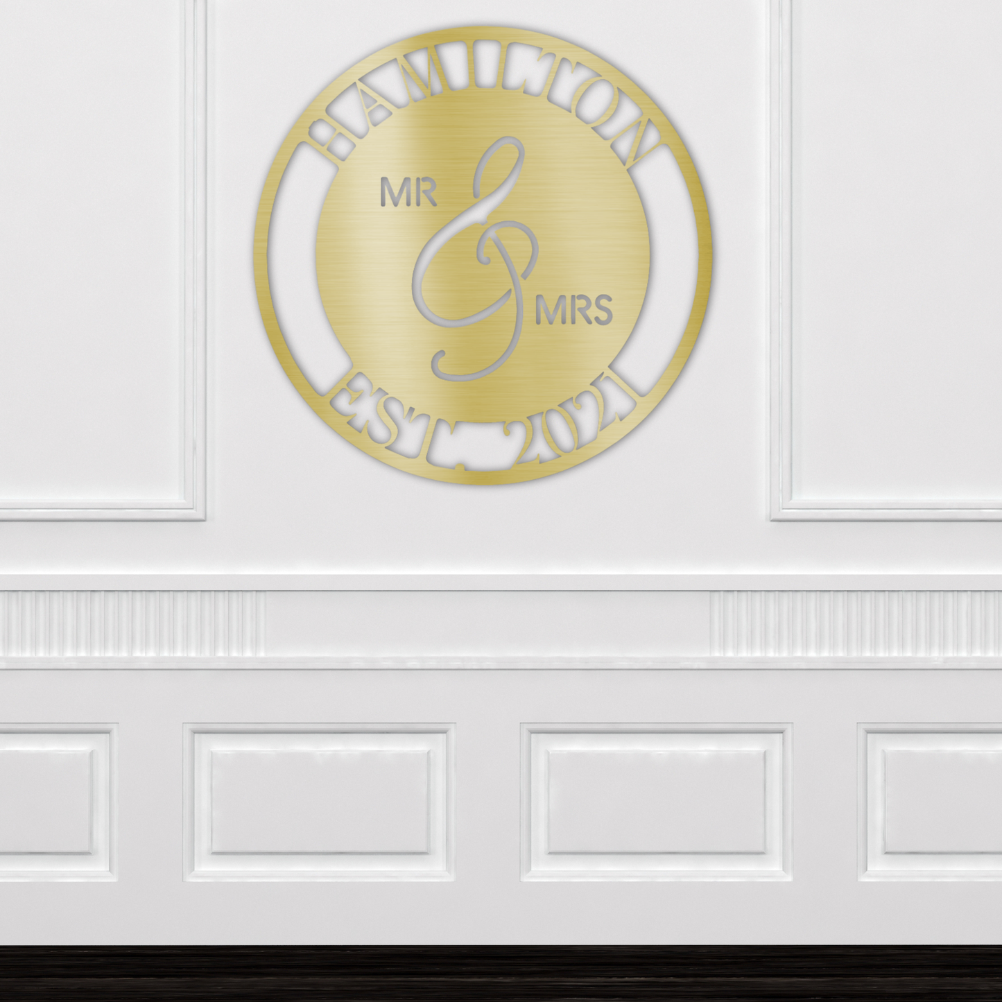 Personalized Mr. and Mrs. - Steel Wall Art