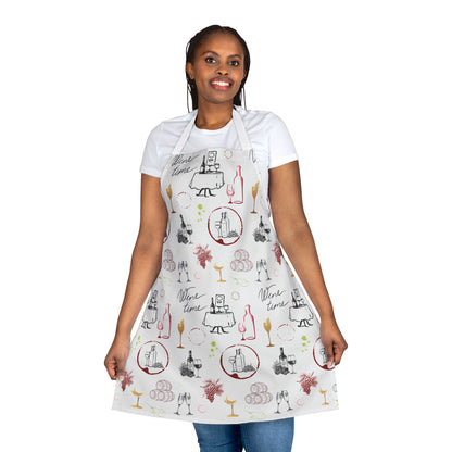 Wine Time Kitchen Apron