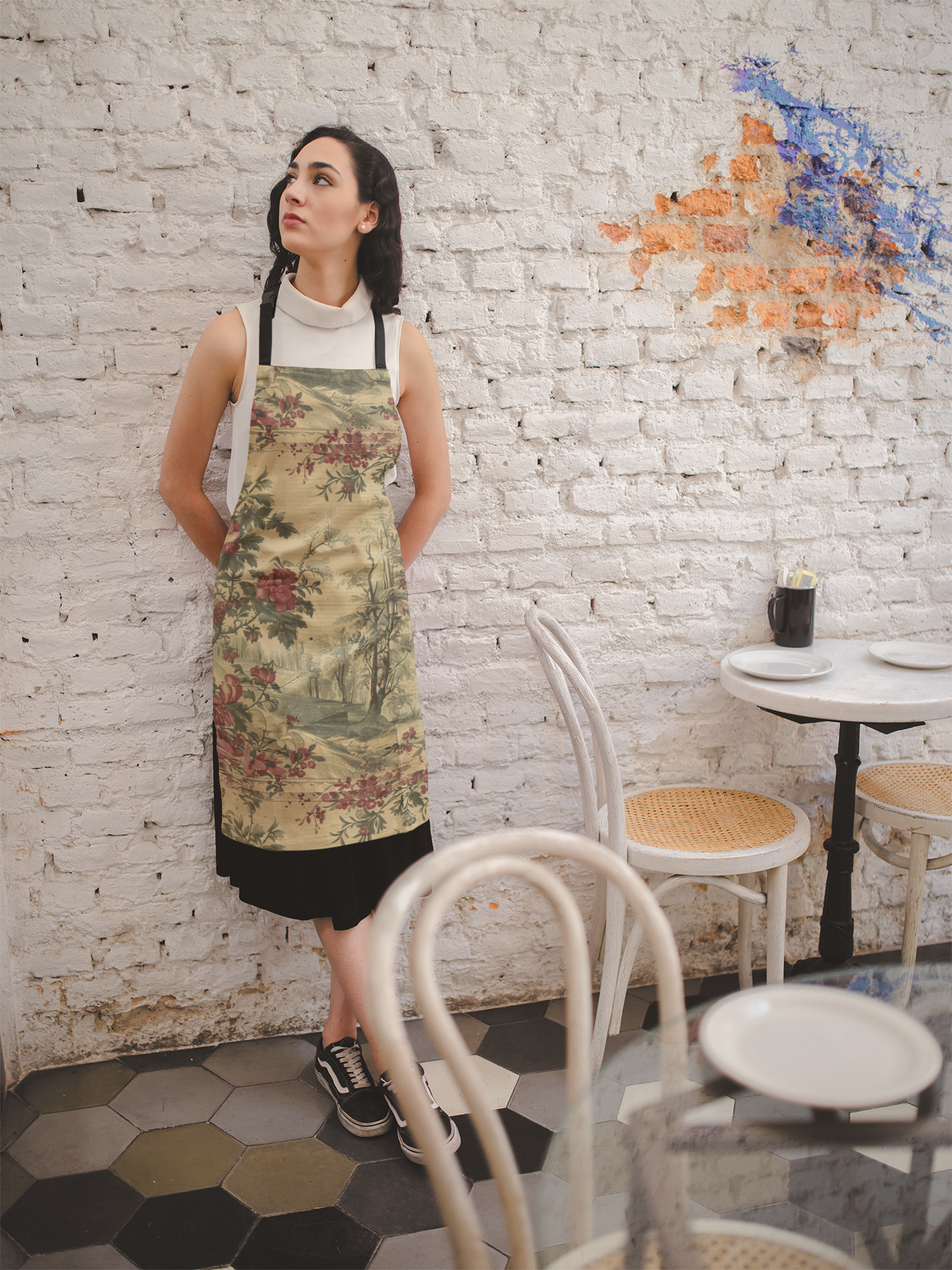 French Toile Apron