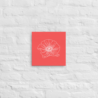 Red w/Flower | Thin Canvas